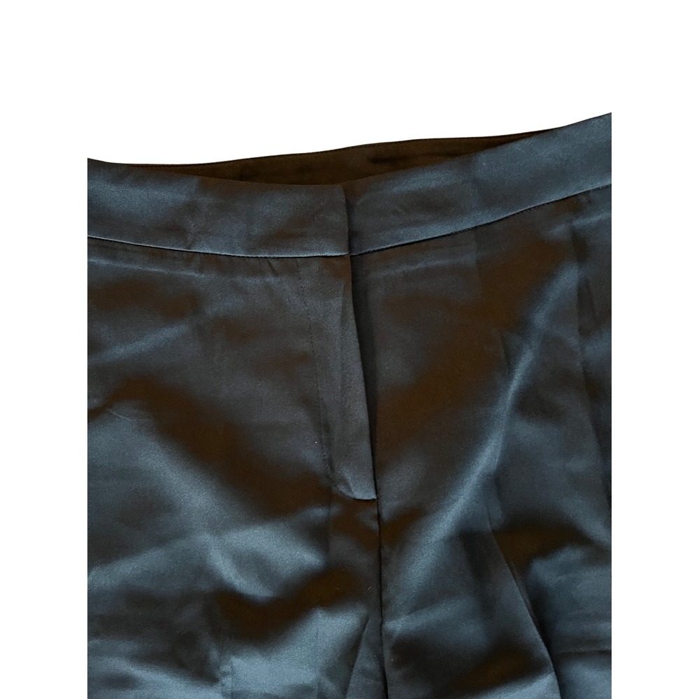 Commense Wide Leg Trousers High‎ Waist Dress Pants Black Career Slit Hem M - Picture 2 of 7